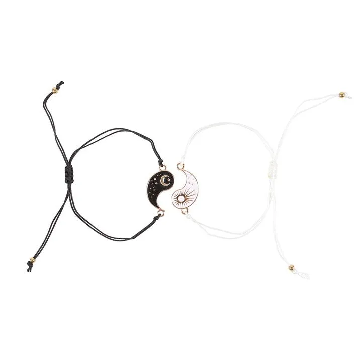 Pair Of Yin Yang Charm Best Friend Bracelets