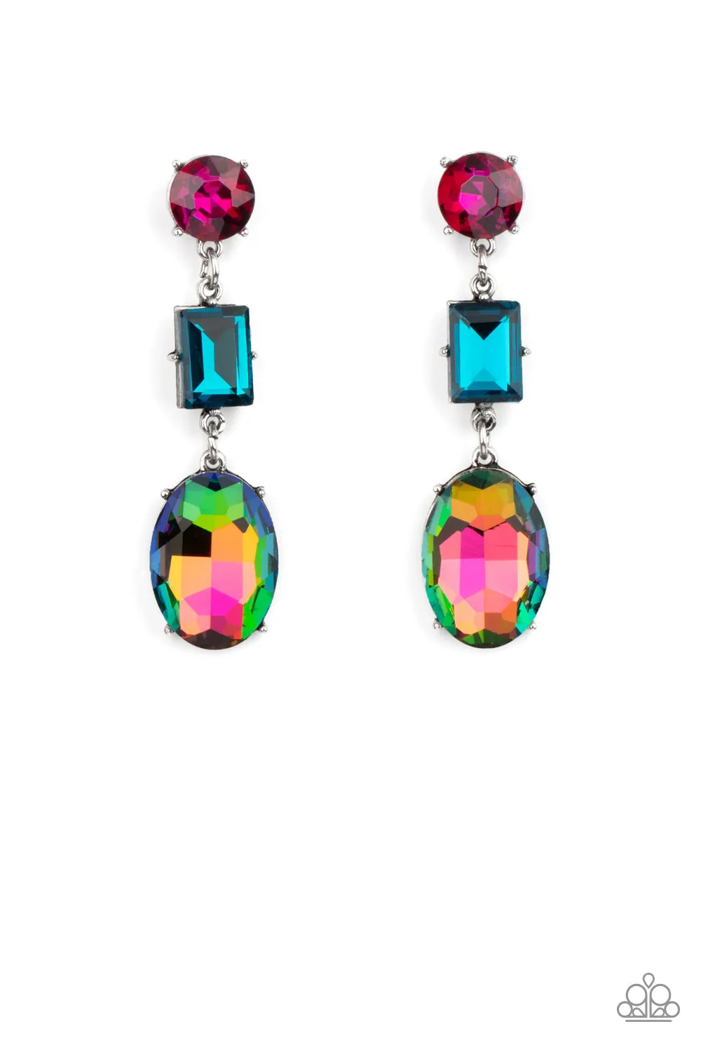 Paparazzi Extra Envious - Multi Earrings