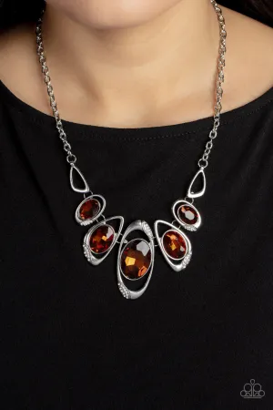 Paparazzi Hypnotic Twinkle Necklace Brown