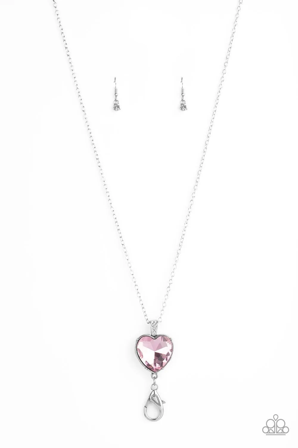 Paparazzi Lovely Luminosity Necklace Pink (Lanyard)