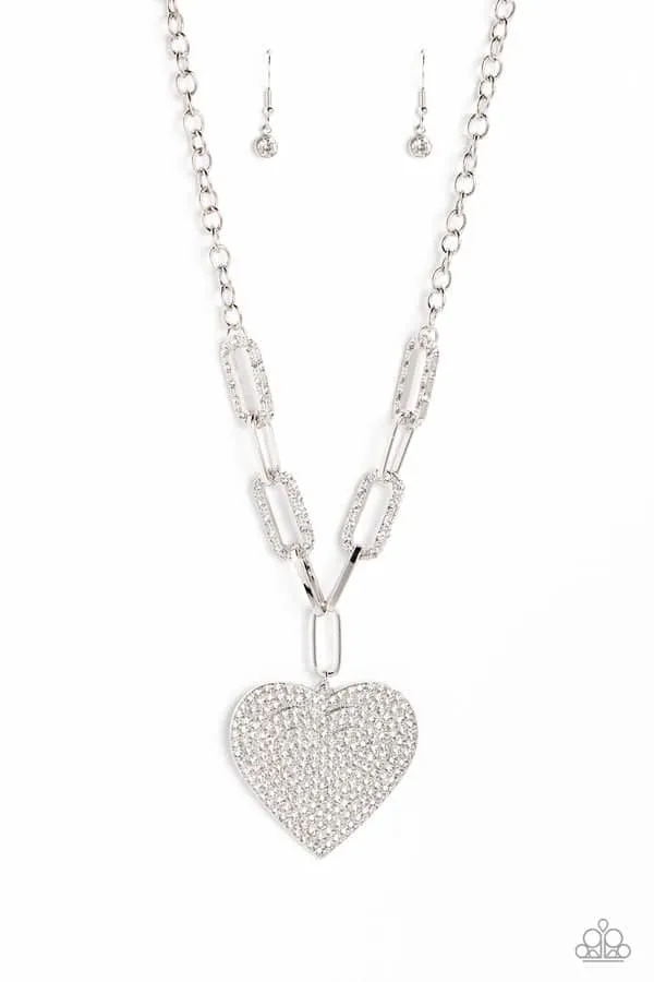 Paparazzi Roadside Romance Necklace White