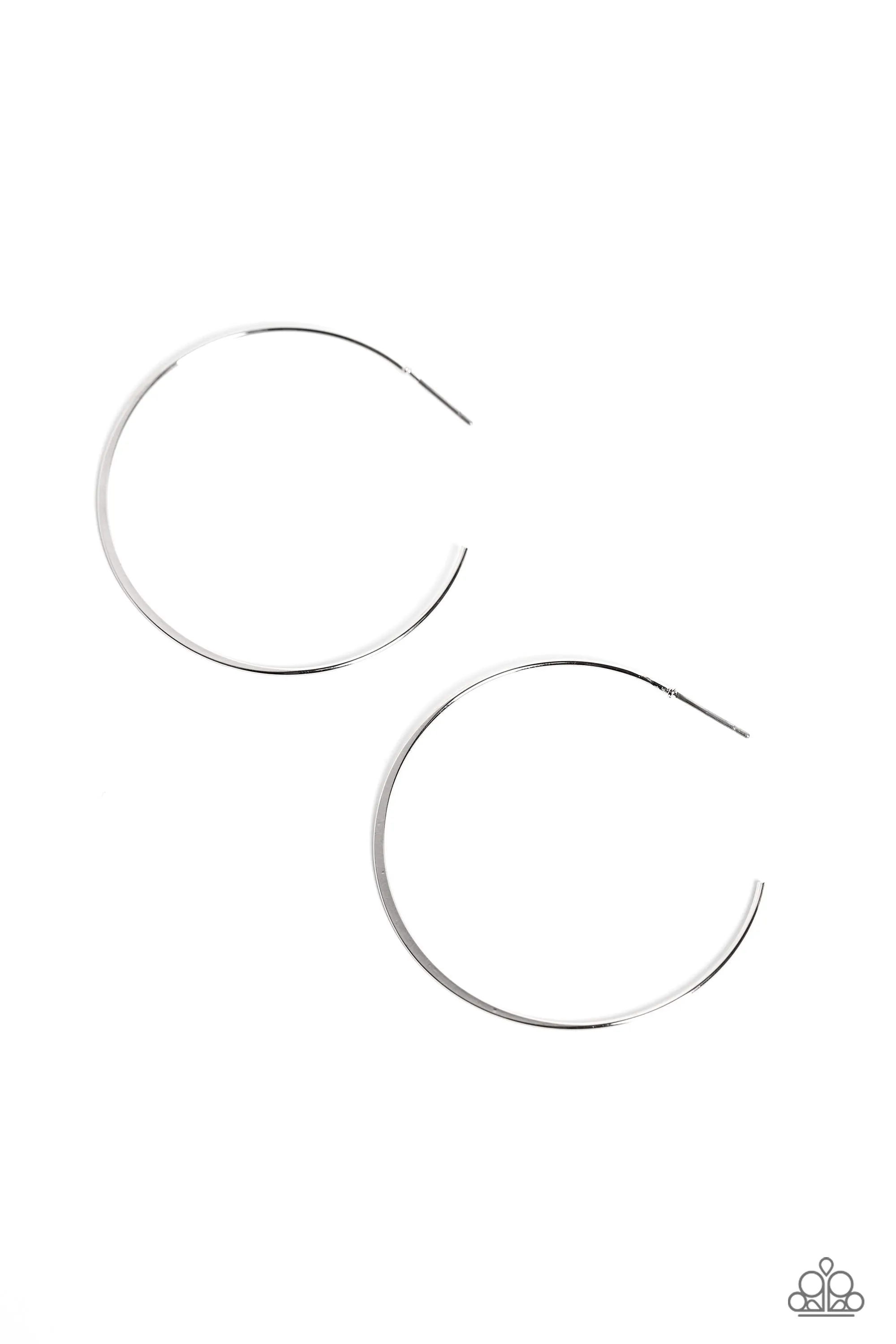 Paparazzi Seize the Sheen - Silver Earrings