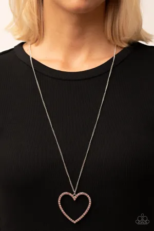 Paparazzi Va-Va-VALENTINE - Pink Heart Necklace