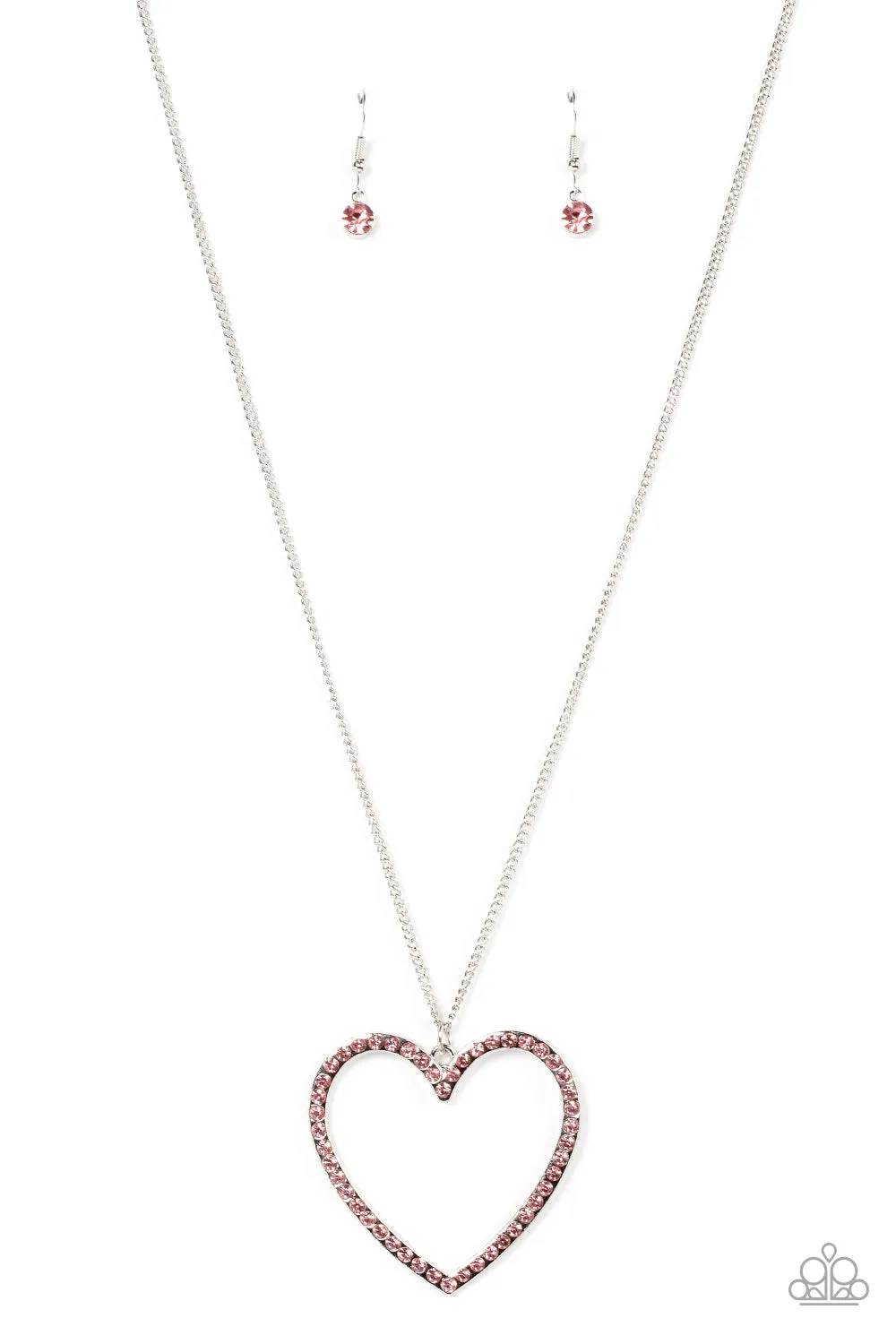 Paparazzi Va-Va-VALENTINE - Pink Heart Necklace