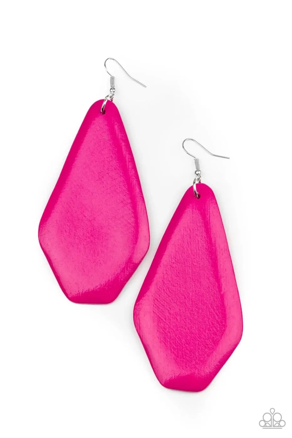 Paparazzi Vacation Ready - Pink Wooden Earrings