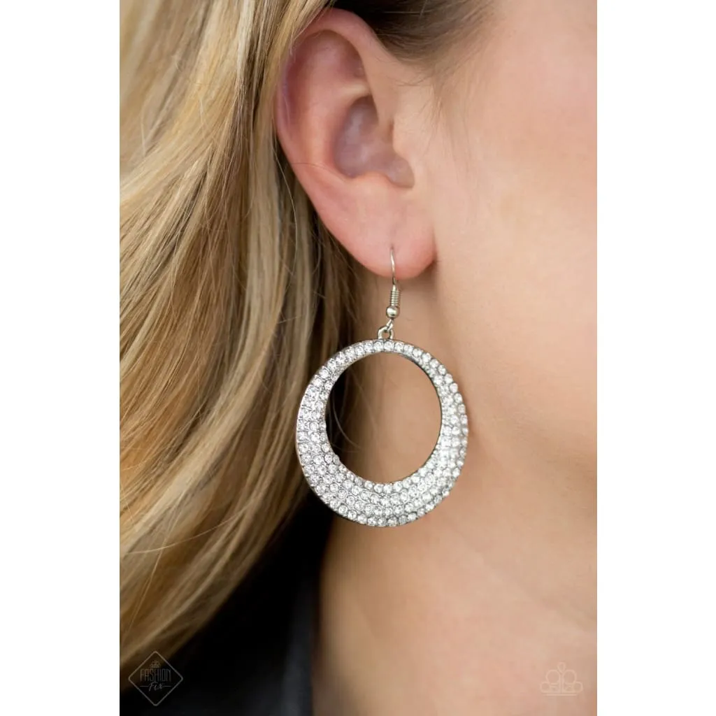 Paparazzi Very Victorious - White Earrings