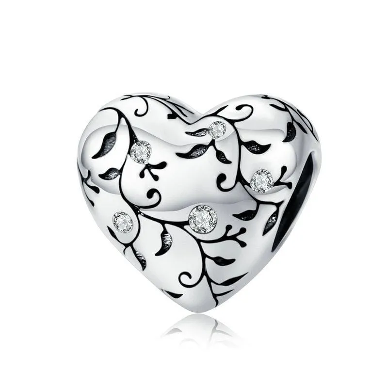 Pattern Heart Charm