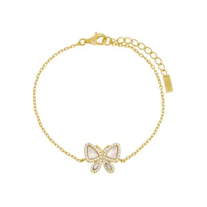 Pavé Gemstone Butterfly Bracelet