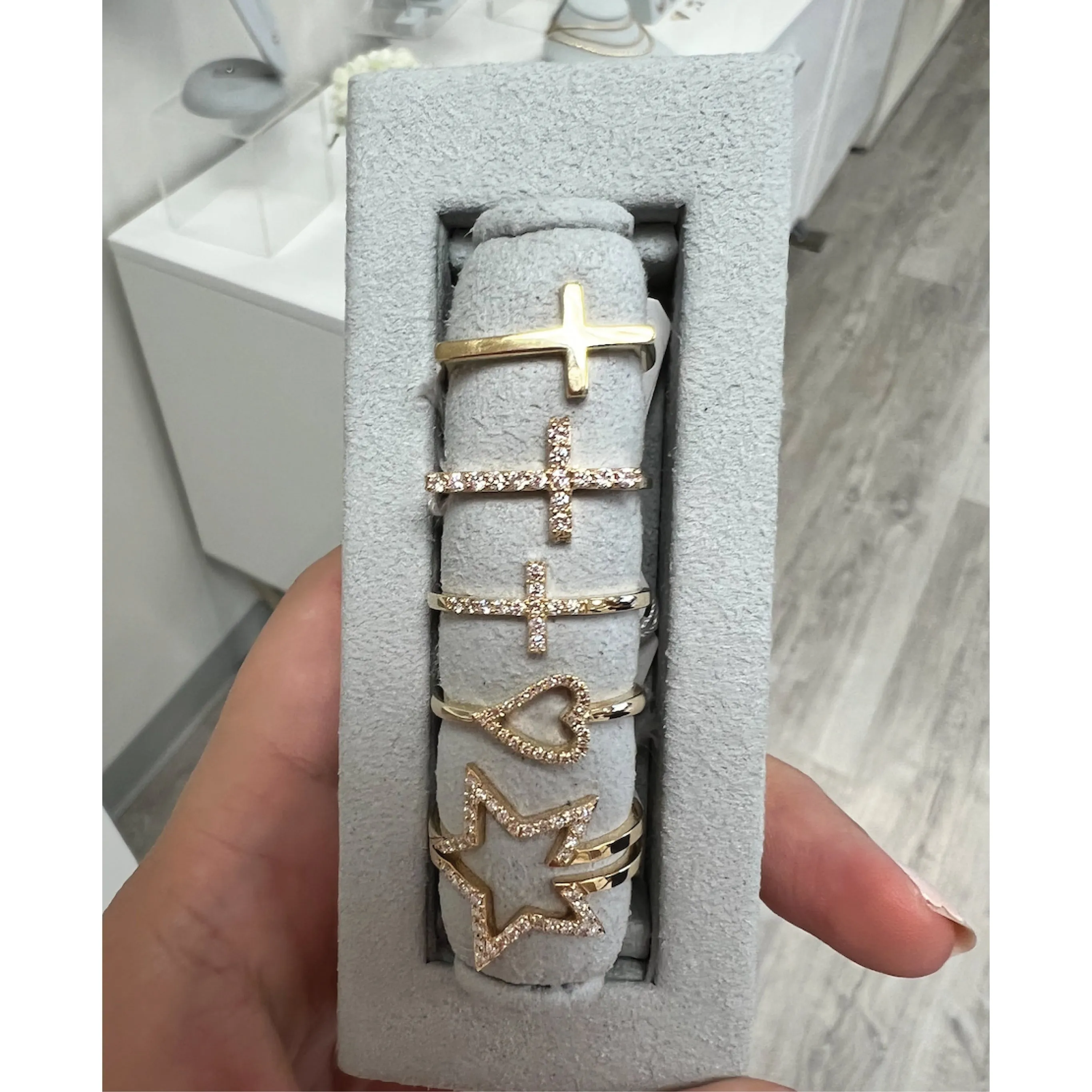 Pave Cross Ring