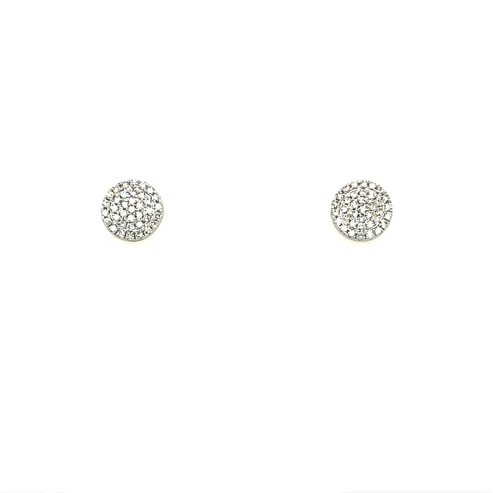Pave Diamond Circular Earrings