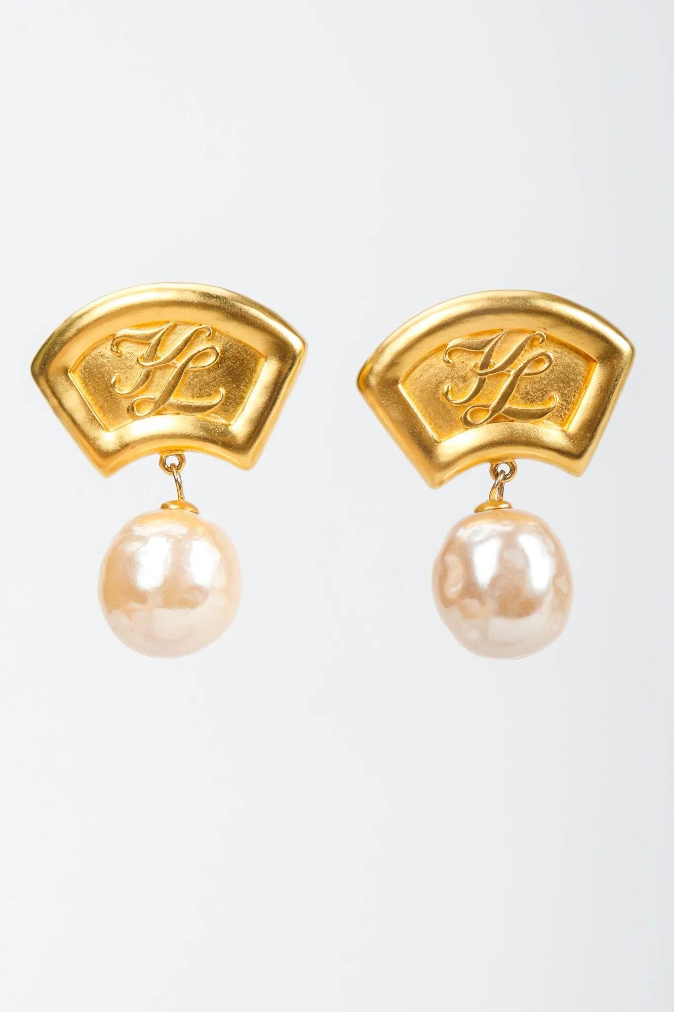 Pearl Fan Drop Earrings
