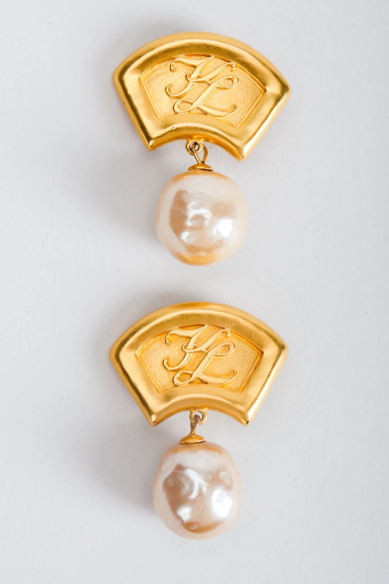 Pearl Fan Drop Earrings