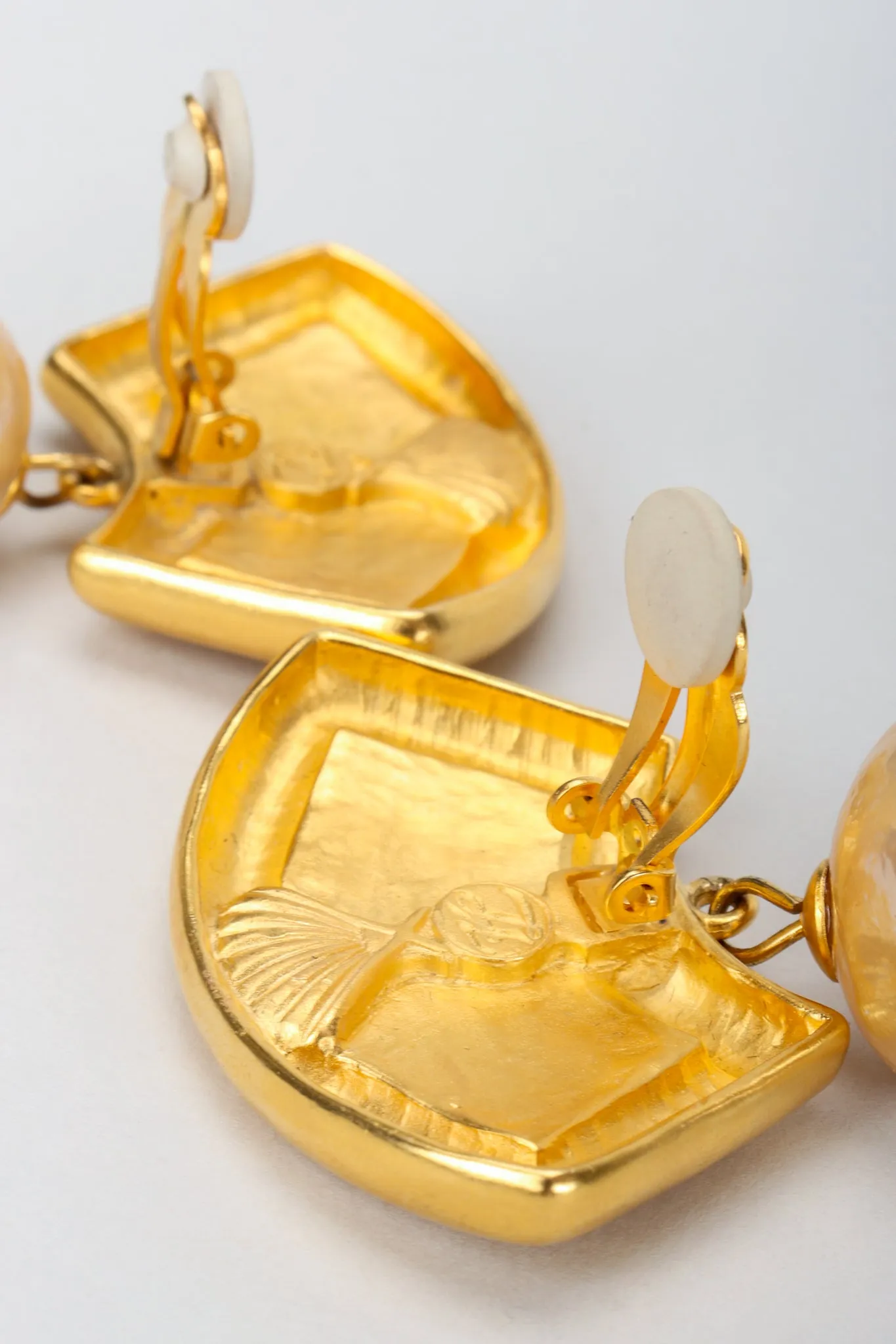 Pearl Fan Drop Earrings