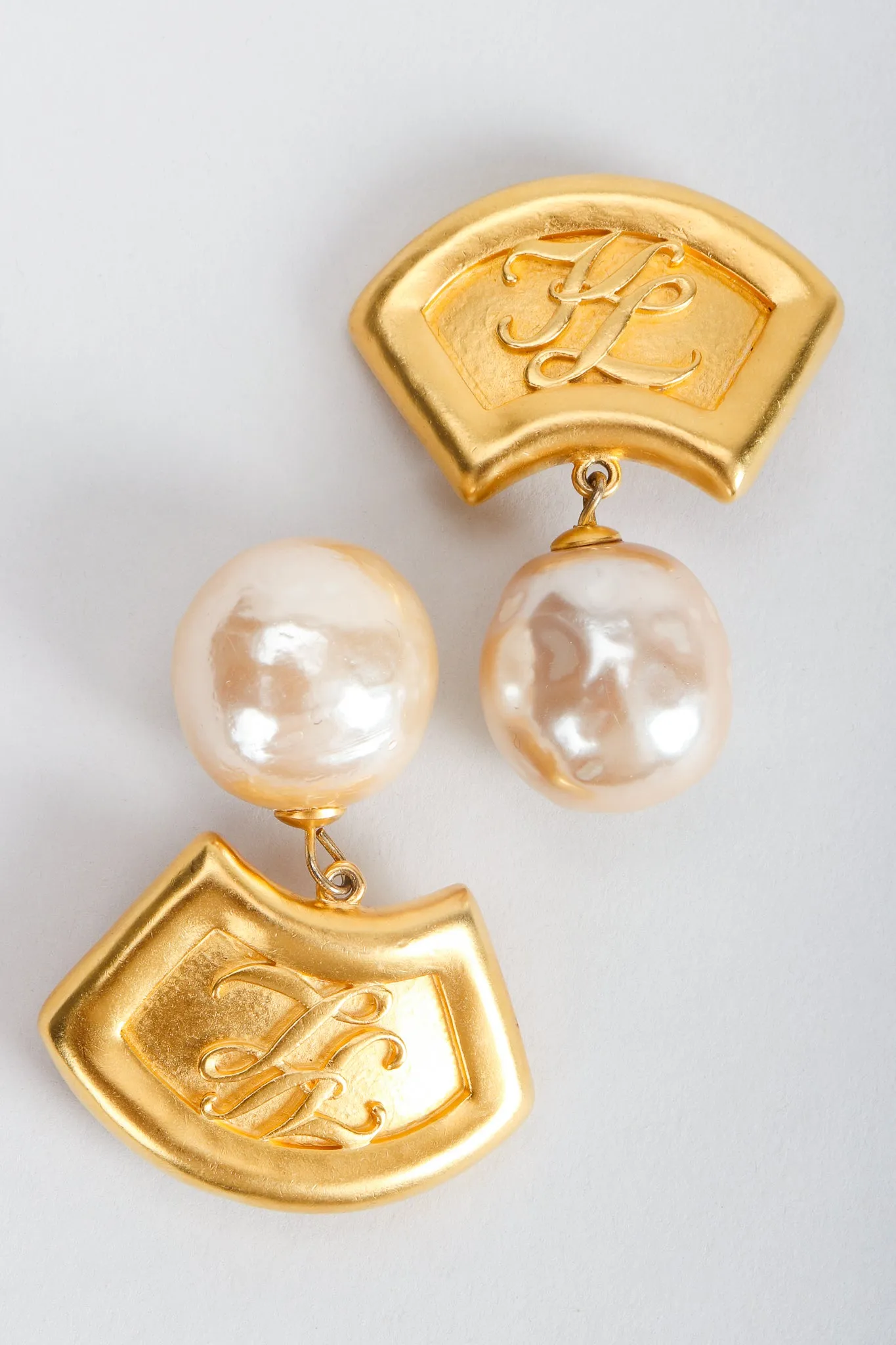 Pearl Fan Drop Earrings