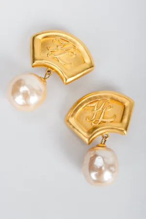 Pearl Fan Drop Earrings