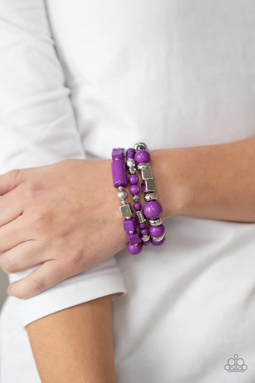 Perfectly Prismatic Purple Paparazzi Bracelet