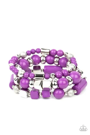 Perfectly Prismatic Purple Paparazzi Bracelet