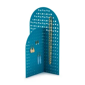 Perforated Jewelry Stand Teal