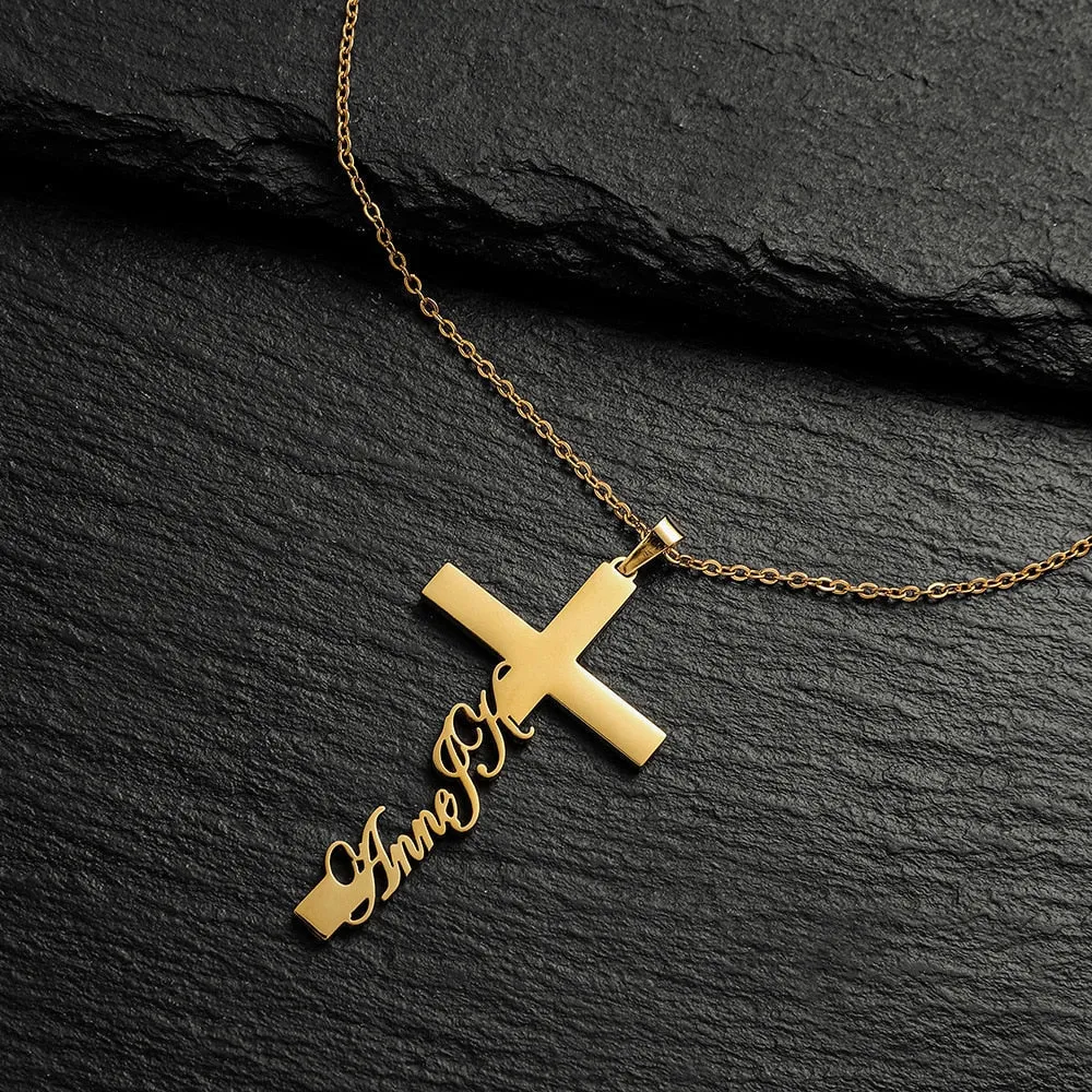 Personalized Name Necklace in Italics font For Women Men Gold Silver Chain Lovers