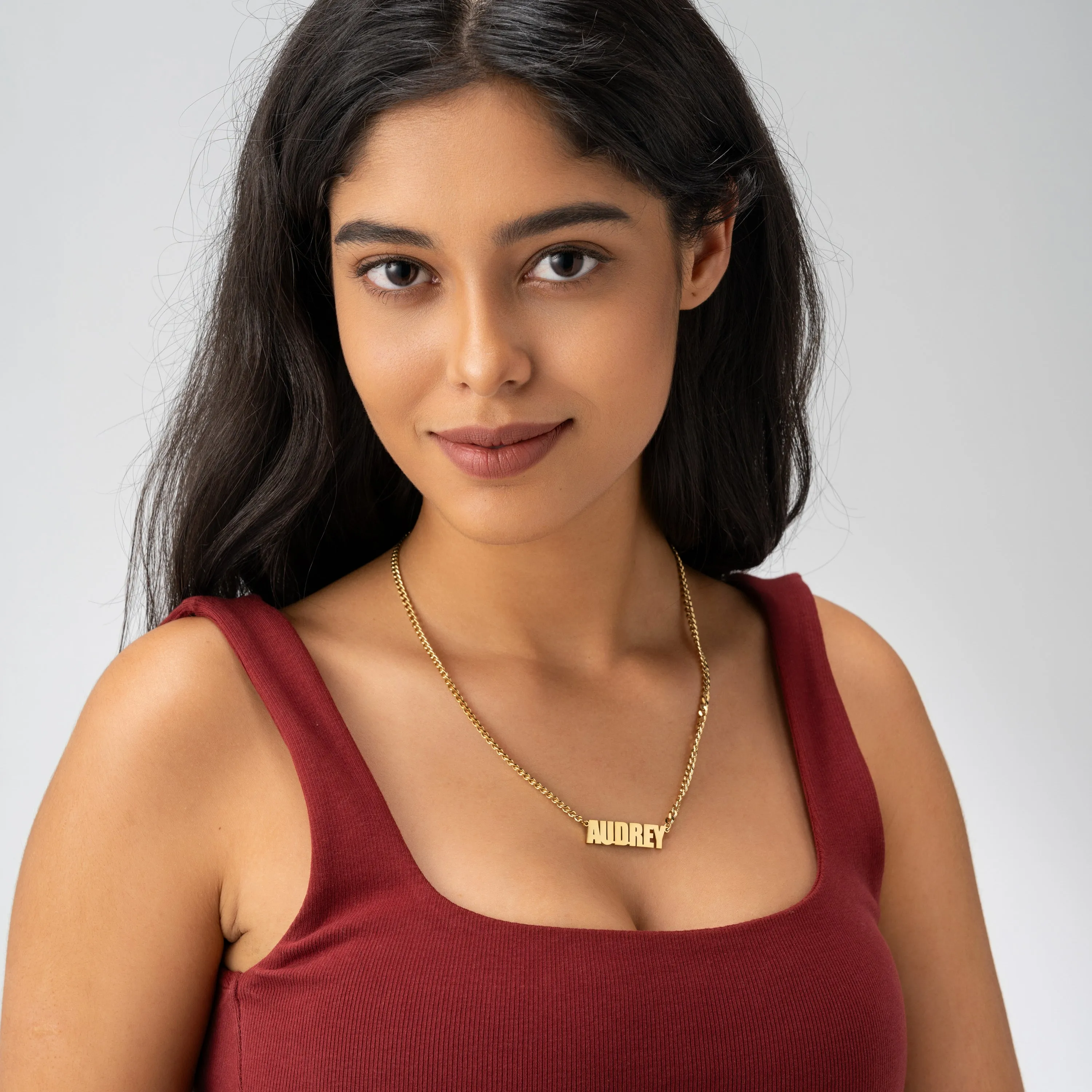 Personalized Necklace with Thick Chain