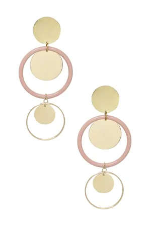 Petunia Light Pink Circular Earrings