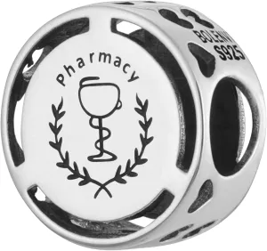 Pharmacy Pharmacist Silver Bead Charm