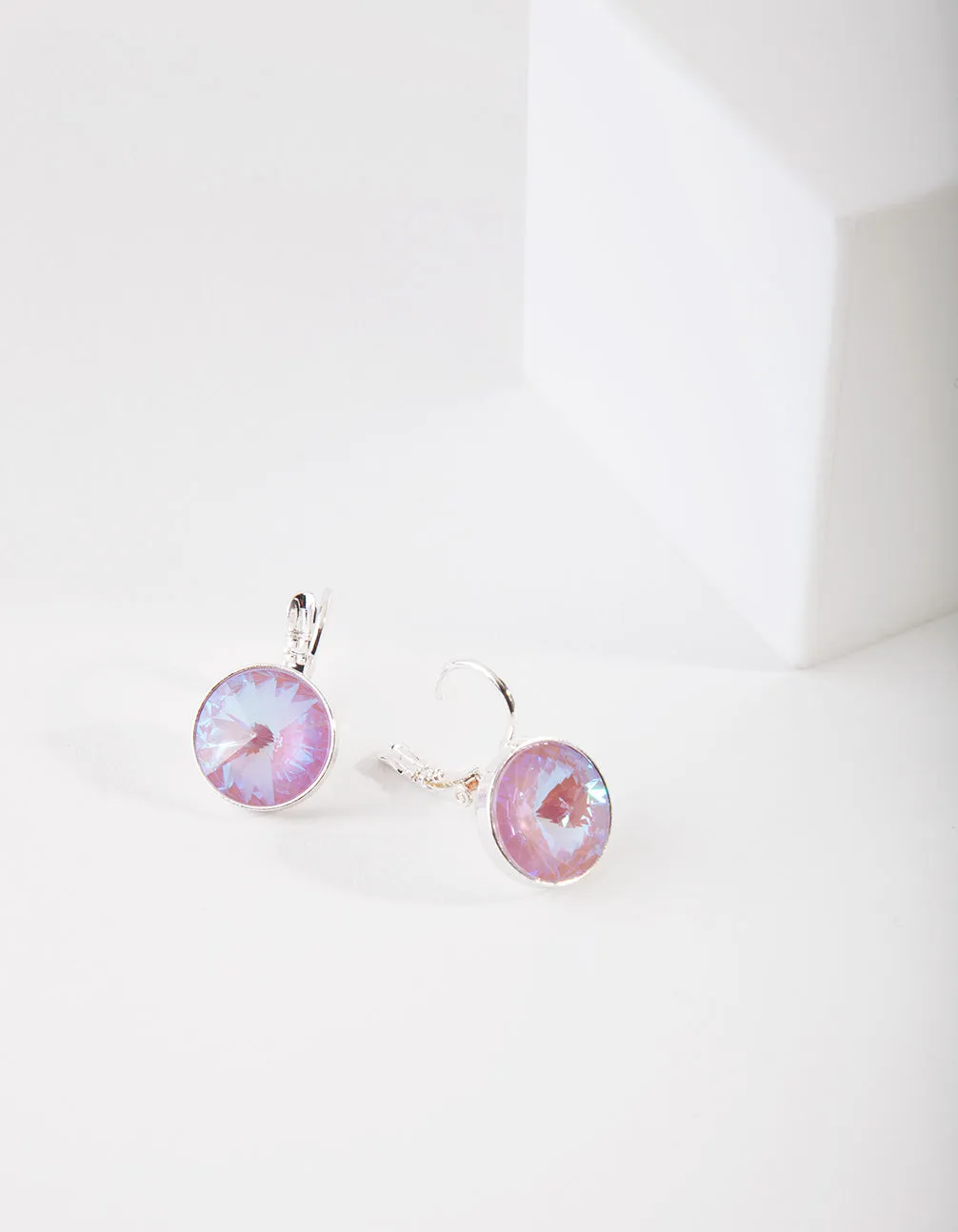 Pink Diamond Simulant Drop Earrings