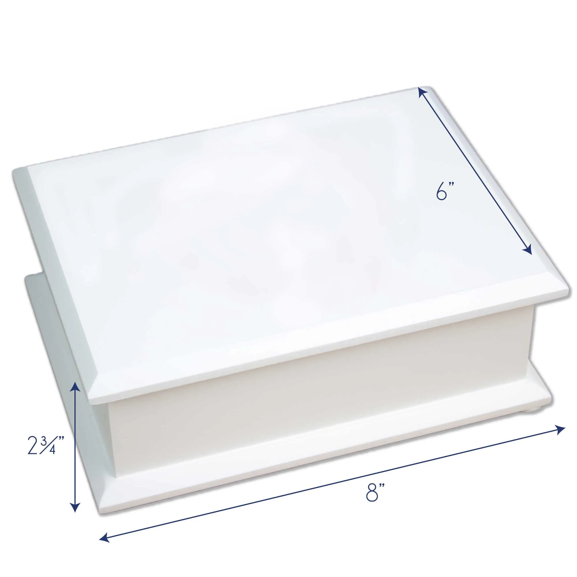 Pink Gray Floral Cross Lift Top Jewelry Box