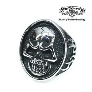PINKY RING - Round About Midnight Skull Ring (#4285)
