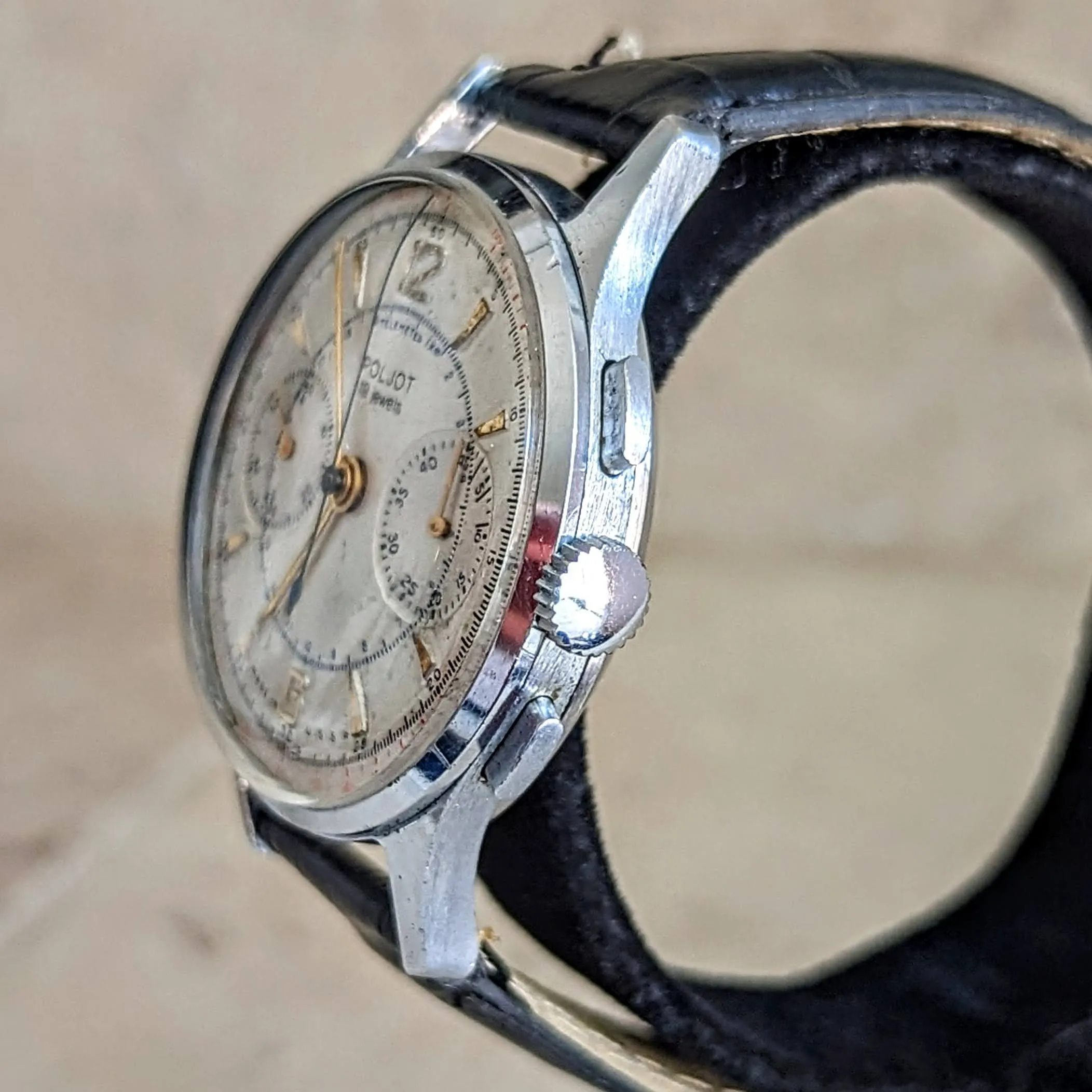 POLJOT Chronograph Wristwatch 19 Jewels Made in U.S.S.R. Vintage Watch