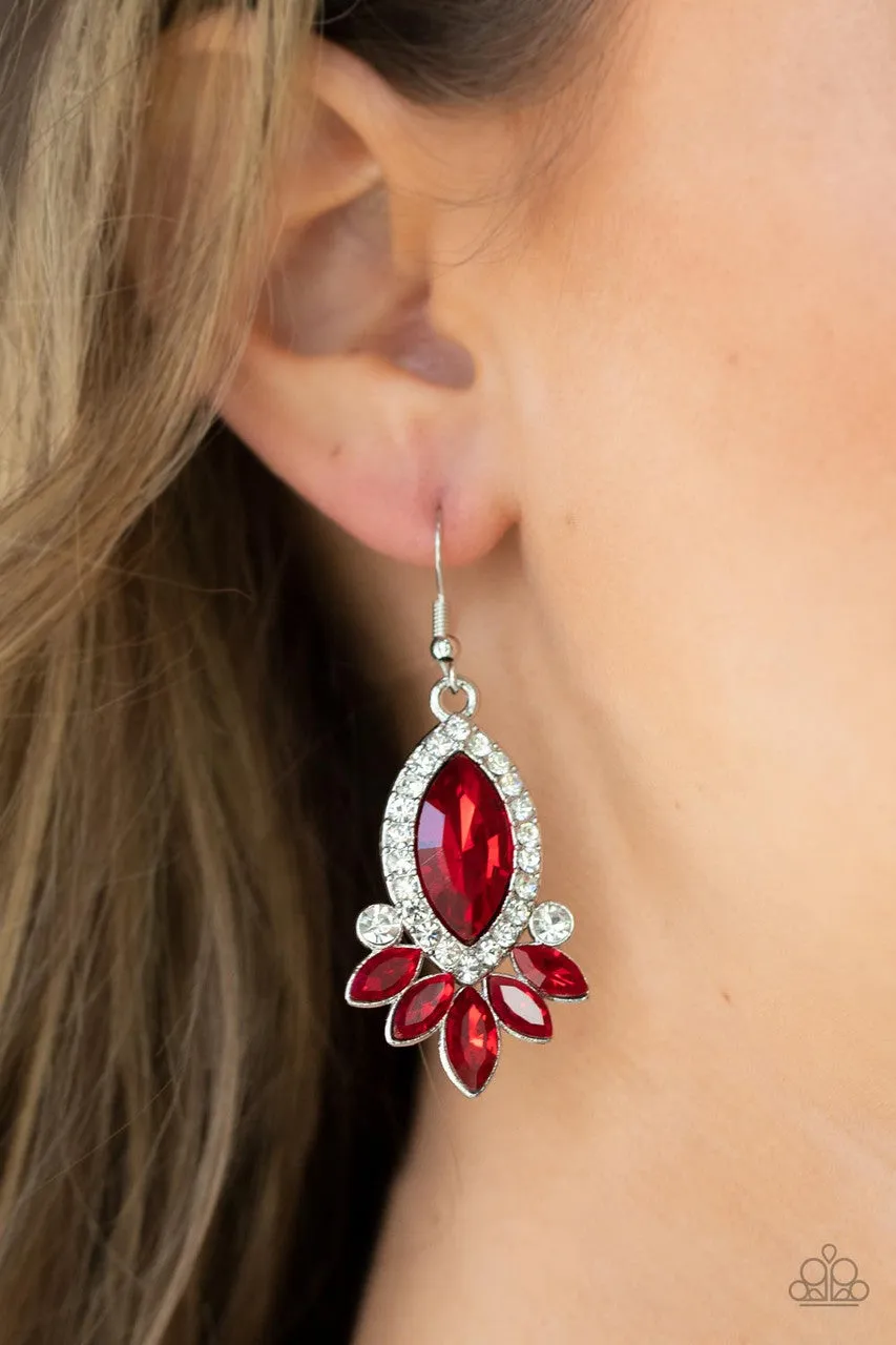 Prismatic Parade Red Paparazzi Earrings