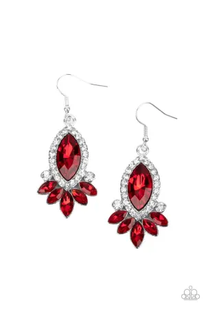 Prismatic Parade Red Paparazzi Earrings