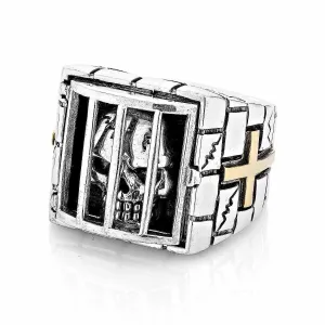 Prisoner Skull Sterling Silver Ring