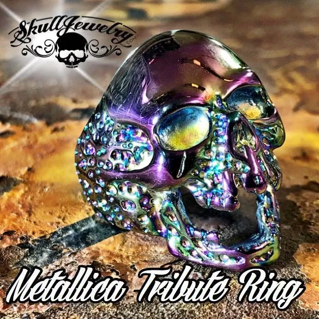 Psychedelic 'The Plague' Skull Ring (#736Psychedelic)