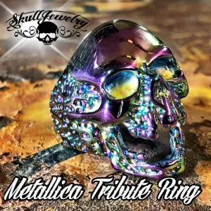 Psychedelic 'The Plague' Skull Ring (#736Psychedelic)