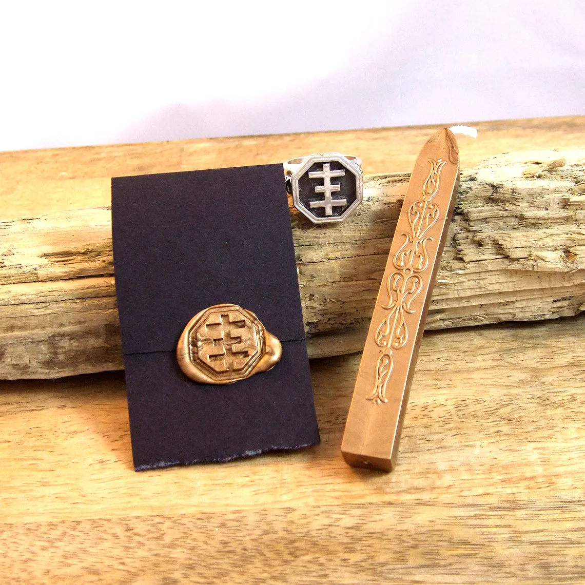 Psychic Cross Signet Ring in Sterling Silver