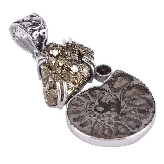 Pyrite Ammonite Smoky