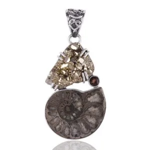Pyrite Ammonite Smoky