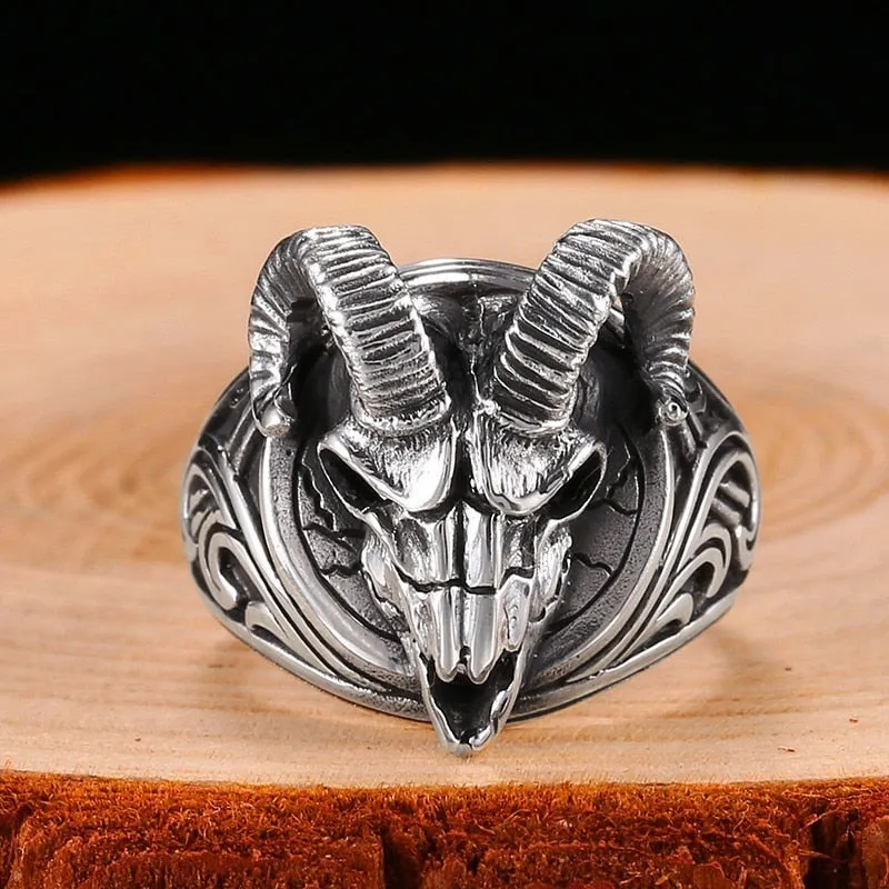 Ram Skull Ring