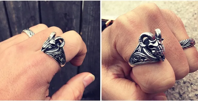 Ram Skull Ring