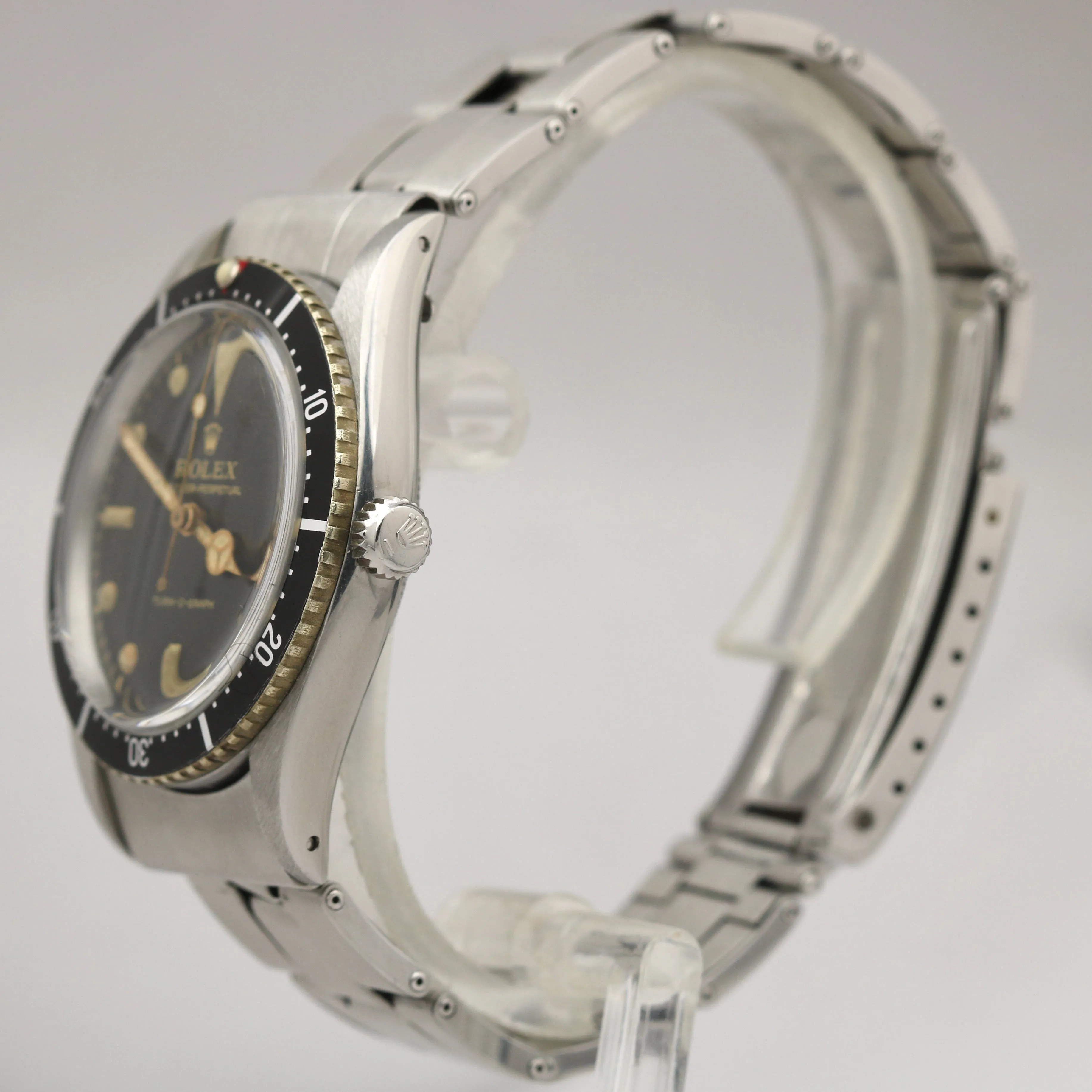 RARE VINTAGE 1963 Rolex Turn-O-Graph 6202 Black Stainless Steel 35mmWatch 951XXX
