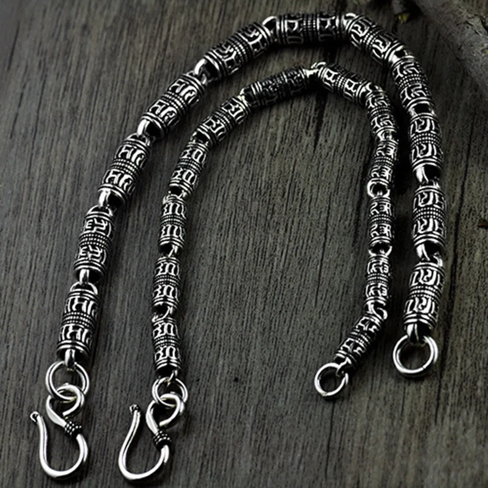 Real Solid 925 Sterling Silver Bracelets Link Chain Buddha Lection Jewelry 7.5" - 8.9"