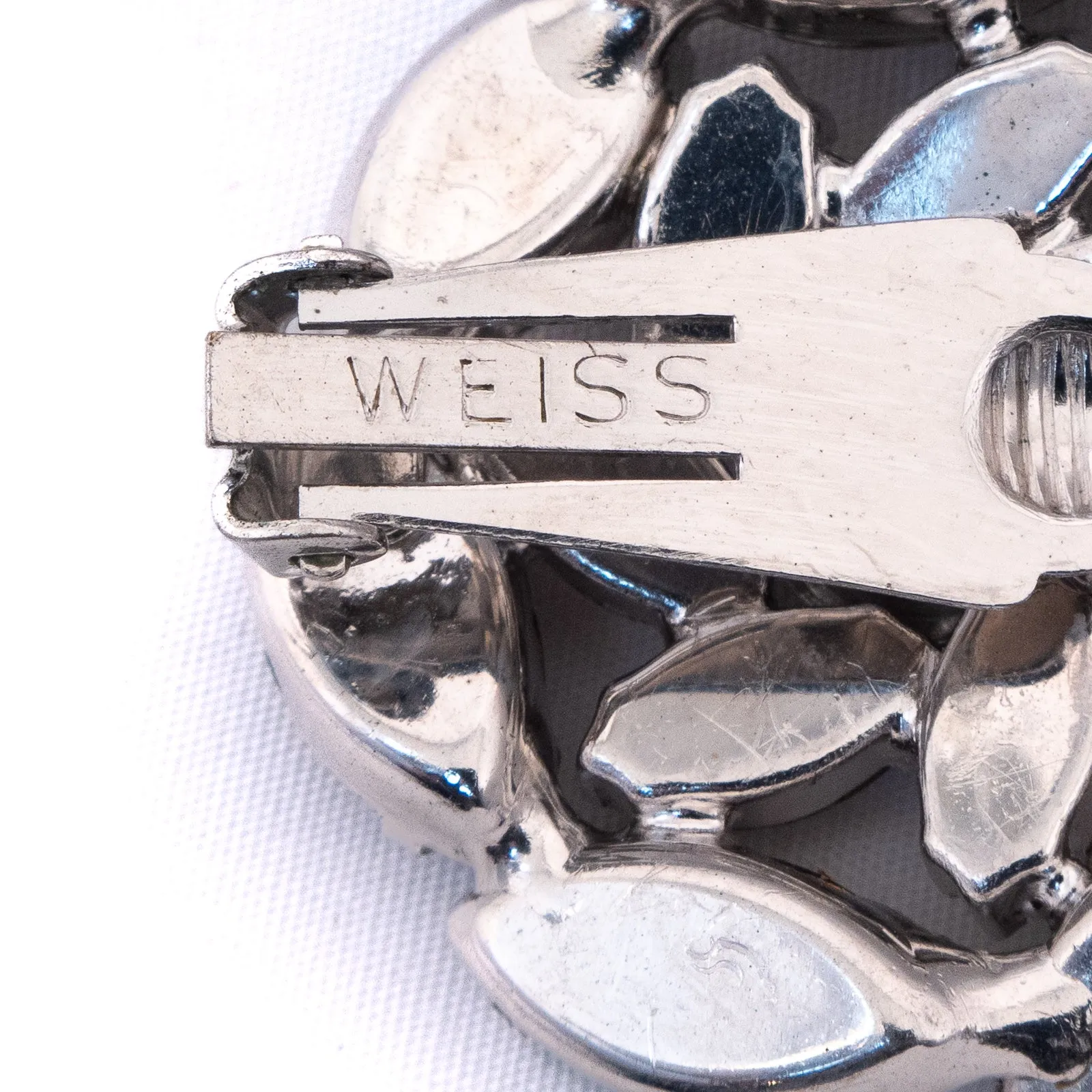 Red Rhinestone Earrings by Weiss
