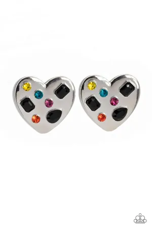 Relationship Ready Black Post Earrings Paparazzi