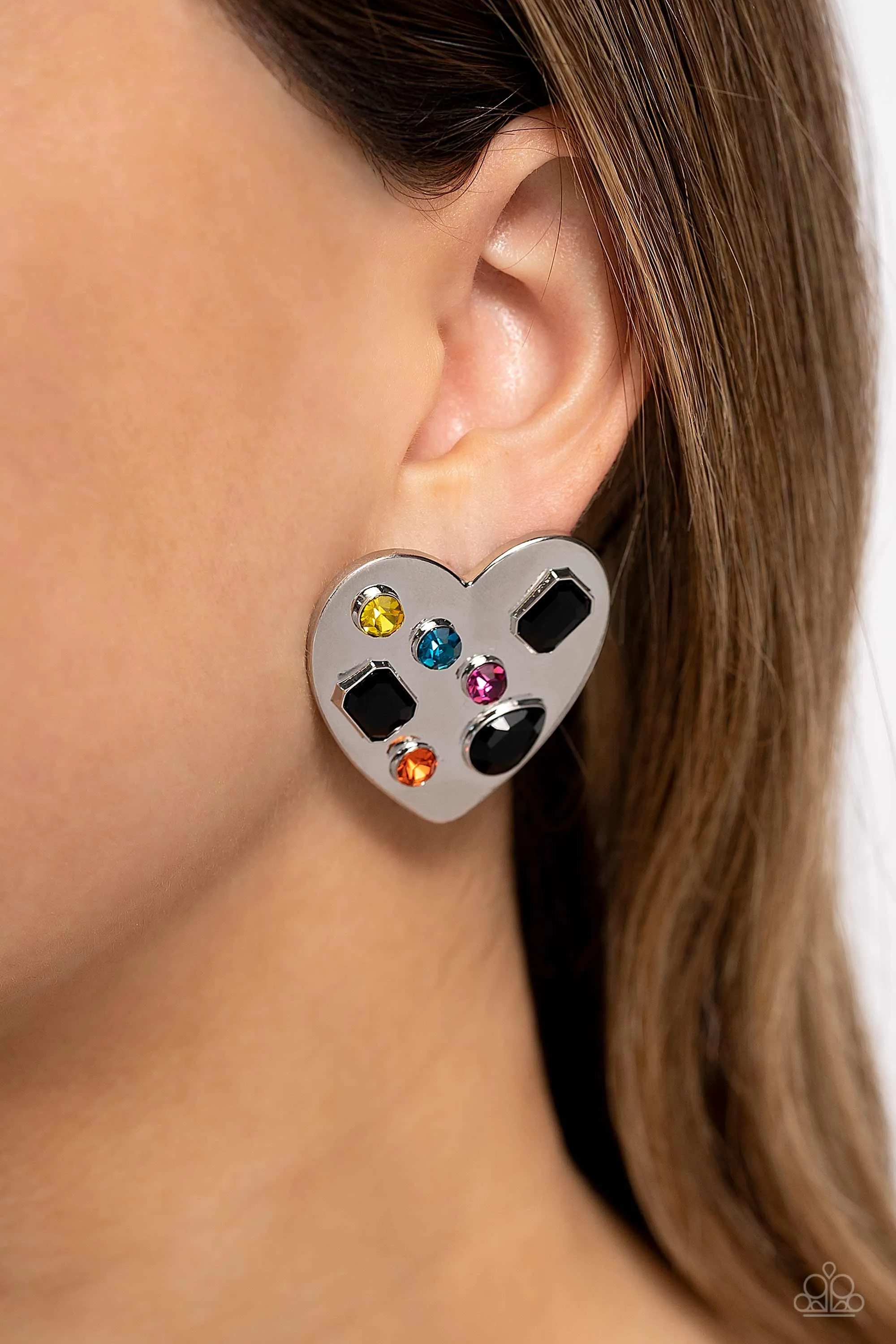 Relationship Ready Black Post Earrings Paparazzi