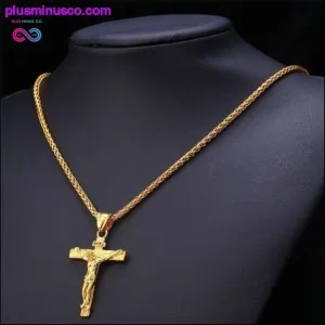 Religious Jesus Cross Necklace for Men 2019 New Fashion Gold