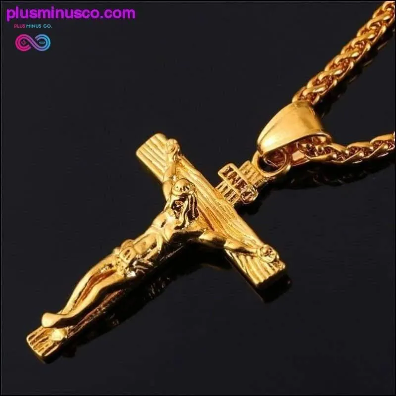 Religious Jesus Cross Necklace for Men 2019 New Fashion Gold