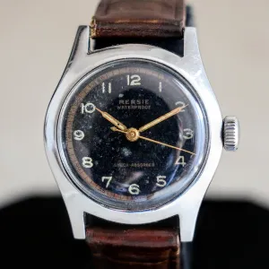 RENSIE Bumper Automatic Wristwatch by A. Raymond LTD. 17 Jewels Military Style Watch