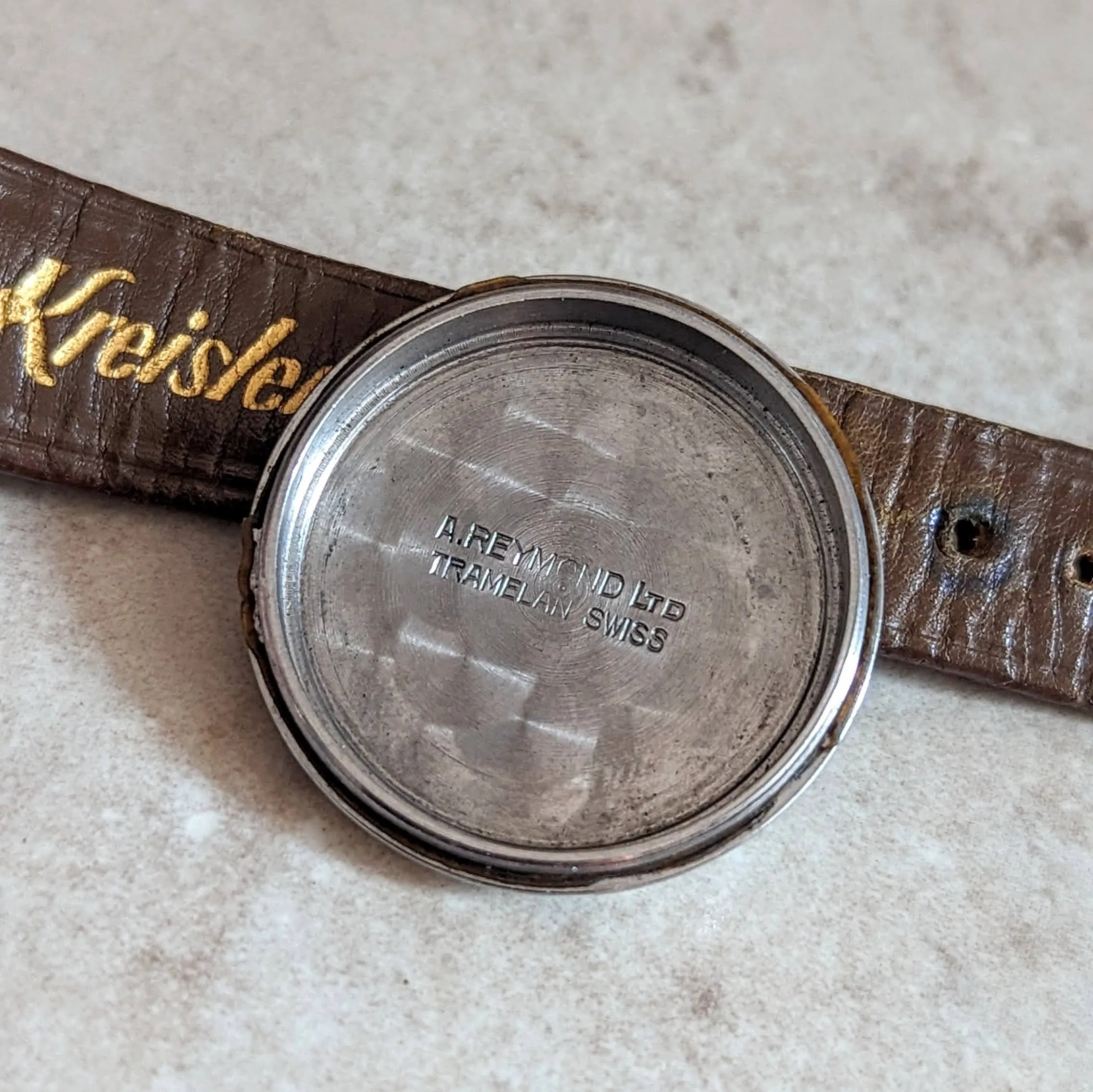 RENSIE Bumper Automatic Wristwatch by A. Raymond LTD. 17 Jewels Military Style Watch