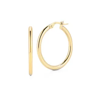 Roberto Coin 18K Yellow Gold Round Perfect Hoops